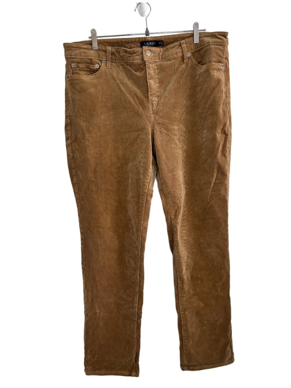 Lauren Ralph Lauren Camel Tan Corduroy Classic Preppy Straight Leg Pants
